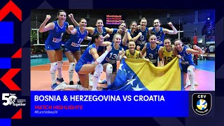 Bosnia amp Herzegovina vs Croatia I Match Highlights I CEV EuroVolley 2023 Women [upl. by Nwahsat]