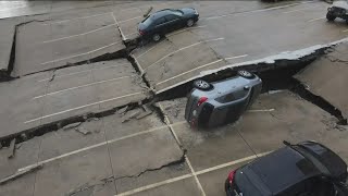 Ohio parking garage collapses injuring two [upl. by Hadias13]