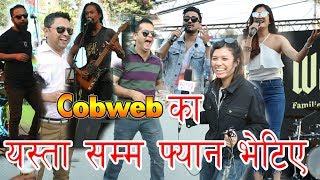 DurbarMarg Street Festival मा Cobweb का यस्ता सम्म फ्यान भेटिए Public Interaction Live  Vj Shrena [upl. by Cher33]