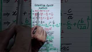 Completing square method  Quadratic equations Basic Maths Maths done shorts youtubeshorts [upl. by Eintihw690]