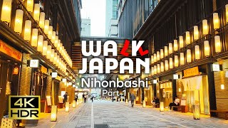 Nihonbashi Part 1  Walk Japan [upl. by Ehtyde]