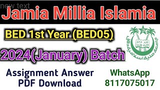 Jamia Millia Islamia BED 1st Year assignment answer pdf Learning and Teaching Assignment Teacher [upl. by Resiak]