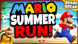 Mario Summer Run  Summer Brain Breaks For Kids  Summer Games For Kids  GoNoodle Games [upl. by Tenrag]