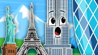 The LARGEST Landmarks To Visit Around The World  Learning Songs For Kids  KLT [upl. by Benjy91]