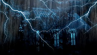 Rain Sound Therapy Relaxing Ambiance with Heavy Thunder [upl. by Ellah]