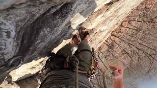 Free climbing Ribs 55 at the Gunks [upl. by Hooker13]