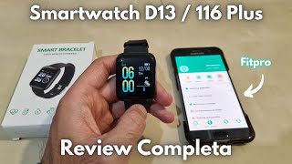 Smartwatch D13  116 Plus  Análisis y Configuración 👉​ Te lo contamos TODO  Fitpro [upl. by Tocs]