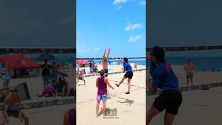 TRIPLE Block with a FACE BLOCK🤯🛡️volleyball beachvolleyball avp tribourne ryanwilcox avp2024 [upl. by Zilef]