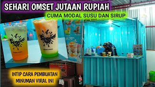 SUSU DAN SIRUP DI BIKIN ES VIRAL KEKINIAN HABIS RATUSAN CUPHARIBIKIN PELAGAN PUAS LENGKAP BUATNYA [upl. by Livvi]