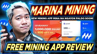 MARINA FREE MINING APP Tagalog Review  How to Earn Free Crypto No Investment [upl. by Renado600]