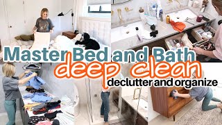 MASTER BATHROOM AND BEDROOM DEEP CLEAN AND ORGANIZE  MOTIVATING CLEAN WITH ME  SATISFYING CLEAN [upl. by Eelasor]