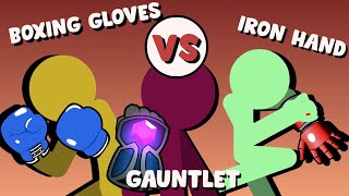 Supreme Duelist Stickman Animation Boxing Gloves vs Gauntlet vs Iron Hand [upl. by Behlau161]