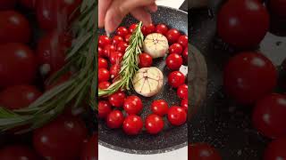 Pâtes aux tomates cerises et à lail 🍝 Recette en description [upl. by Clio]