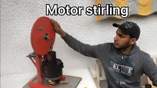 Motor stirling grande 60cm para generador eléctrico ⚡️ con biomasa manualmundo [upl. by Eetsud438]