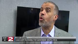 Gubernatorial candidate Larry Sharpe visits Utica [upl. by Inafetse512]