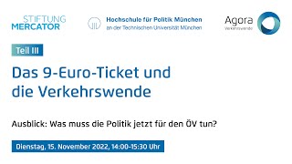 Das 9EuroTicket und die Verkehrswende Teil 3 [upl. by Pain]