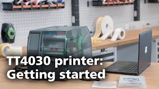 Thermal transfer printer how to use the TT4030 tutorial video EN [upl. by Lrig126]