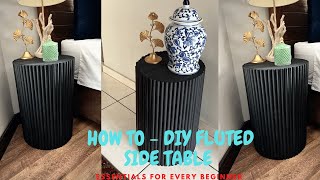 Unbelievable DIY Project Transform Any Room with this Fluted Side Table [upl. by Llenroc]