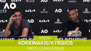 KokkinakisKyrgios Press Conference SF  Australian Open 2022 [upl. by Anyk983]