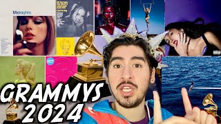 GRAMMYs 2024 Ganadores y Perdedores 🔥 PREDICCIONES [upl. by Suoirred]