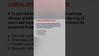 Clinical Orthopedic Case 10  Medicalshots [upl. by Doughman]