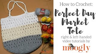 How to Crochet Perfect Day Market Tote Right Handed [upl. by Arob851]