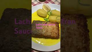 LACHS WITH SAFRAN SAUCE reviewvideos food myfoodchannel mychannel yummy youtube lachs [upl. by Ennaer]