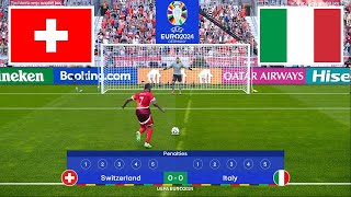 Switzerland vs Italy ● Penalty Shootout  Round of 16  UEFA Euro 2024 [upl. by Hemminger508]