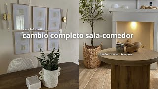 CAMBIO COMPLETO EN SALA COMEDOR🤎🧺DISEÑO INTERIOR LIVERPOOL 🤍CASA INFONAVIT [upl. by Waldon]