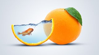 Photo Manipulation in Photoshop  Orange and Fish [upl. by Ssor]