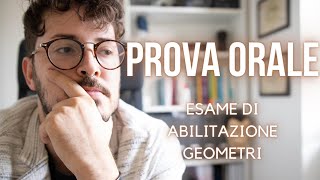 PROVA ORALE  Esame di Abilitazione GEOMETRI [upl. by Ylrebmyk]