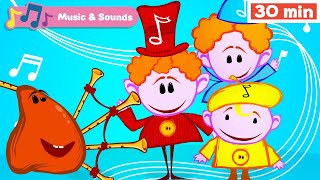 The Notekins  Learn Musical Instruments for Kids  Early Learning Videos with Music for Babies [upl. by Aiderfla]