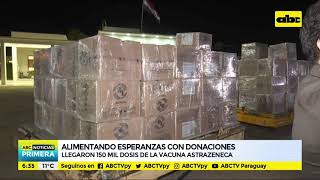 Llegaron 150 mil dosis de la vacunas donadas por México [upl. by Aimerej19]