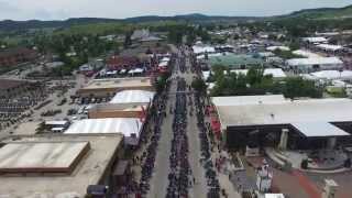 2015 Sturgis Motorcycle Rally 4K Drone Footage from Above [upl. by Alair]