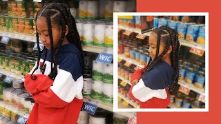 JUMBO knotless box braids for KIDS PonPon Sisters [upl. by Juana974]