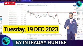 Live Trading  Options Trading  Intraday Hunter 19 DEC 2023 [upl. by Hanae]