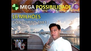 MEGA possibilidade concurso 1981 da mega sena [upl. by Marnie]