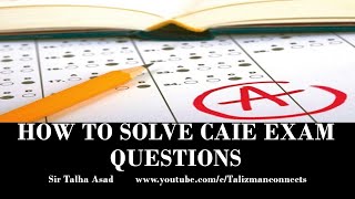 Solving CAIE Exam QuestionsPart 1 [upl. by Anaujahs]