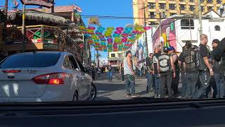 Rosarito 🌹 Beach 🏖️ Mexico 🇲🇽 Rosarito Downtown Today Friday And The Mongols Take Over The Streets [upl. by Diao]