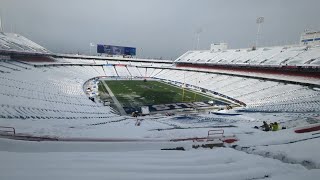 Buffalo Bills fans help clear snow from Highmark Stadium ahead of Wild Card matchup against Steelers [upl. by Backer]