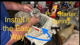 Outboard Pull Starter Spring amp Rope EASY Install  Works on All Outboard Pull Starters [upl. by Dimmick954]