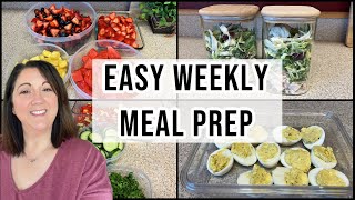 NEW Weekly Meal Prep🥗  Fruit Veggies Salad in a Jar Deviled Eggs [upl. by Ermengarde]