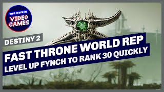 FAST THRONE WORLD REP How to level up Throne World Reputation with Fynch in Destiny 2 Witch Queen [upl. by Asta]