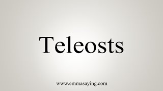 How To Say Teleosts [upl. by Fayette]