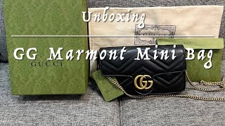 Unboxing My Gucci Marmont Mini Bag  Birthday Gift [upl. by Drusilla]