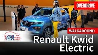 Renault Kwid Electric walkaround review  Auto Expo 2020  OVERDRIVE [upl. by Ymirej342]