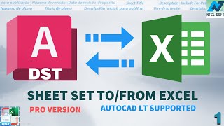 CAD Sheet set tofrom Excel  Professional version Part 1 [upl. by Hakym]