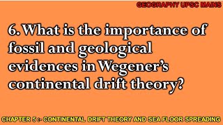 56 Fossil and Geological Evidence in Wegener’s Continental Drift Theory [upl. by Els]