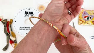 How to Make a Kumihimo Friendship Bracelet [upl. by Sul]