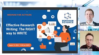 The RIGHT way to WRITE Effective Research Writing  Bentham Science Webinar [upl. by Yatnohs]